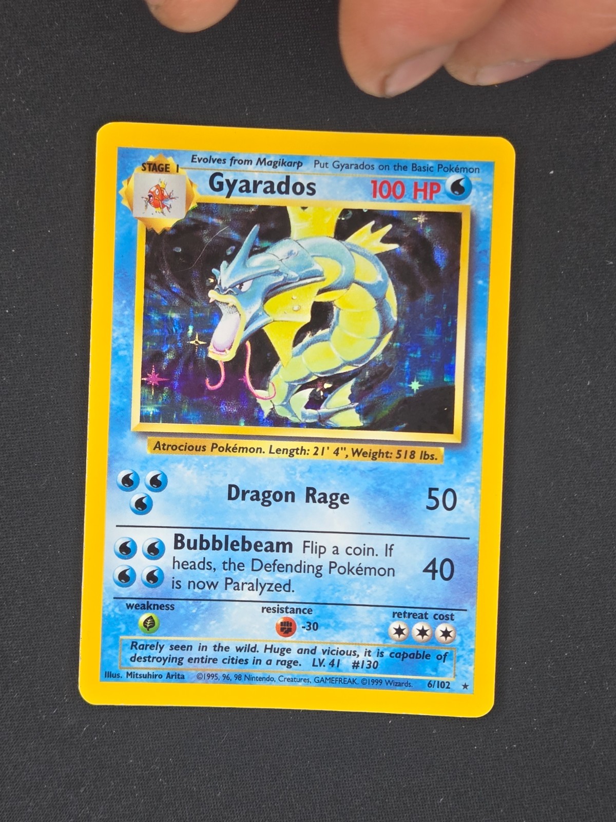 Gyarados #6 Base Set Excellent
