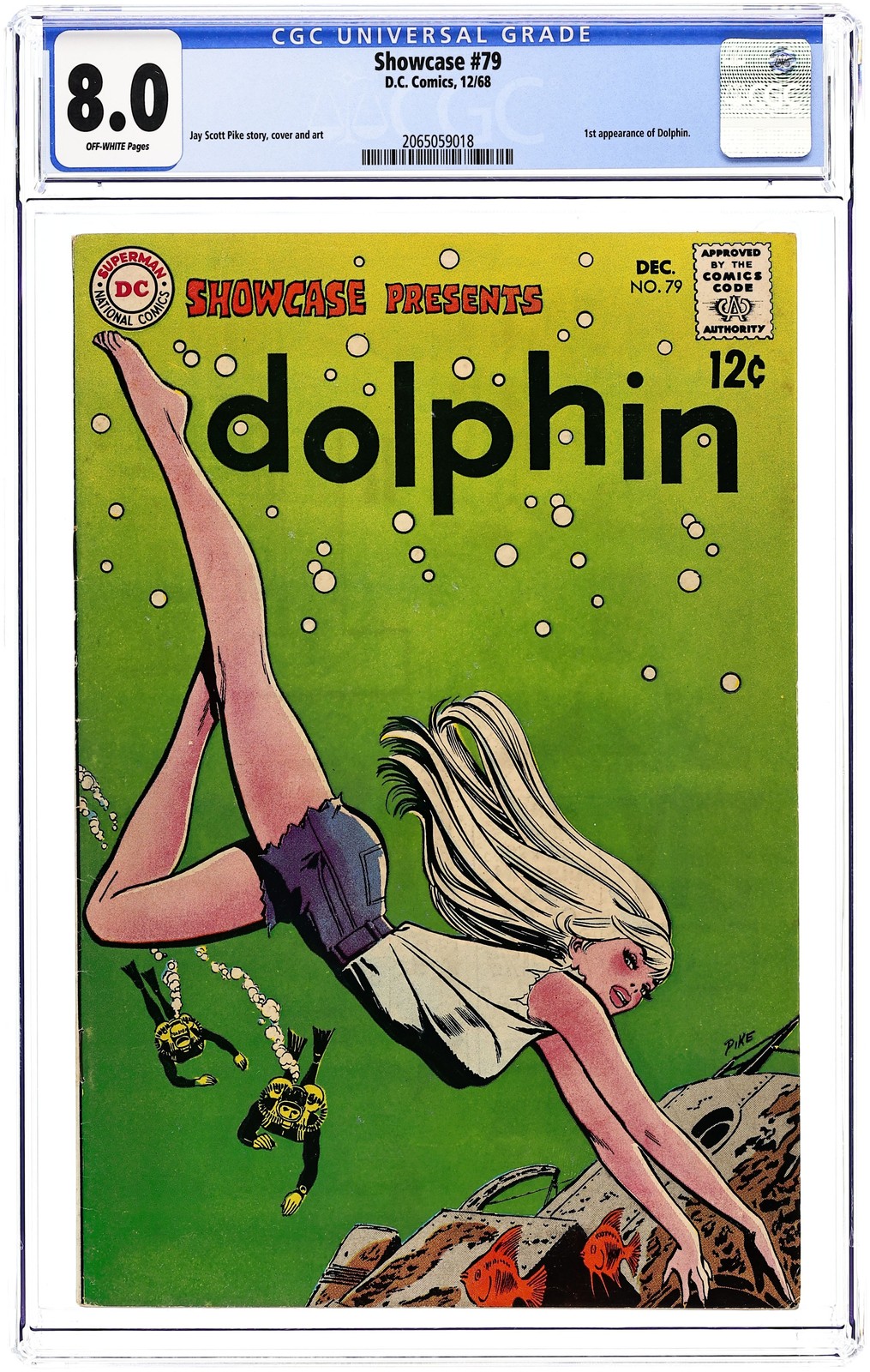 Showcase #79 CGC 8.0 1968 2065059018 1st app. Dolphin