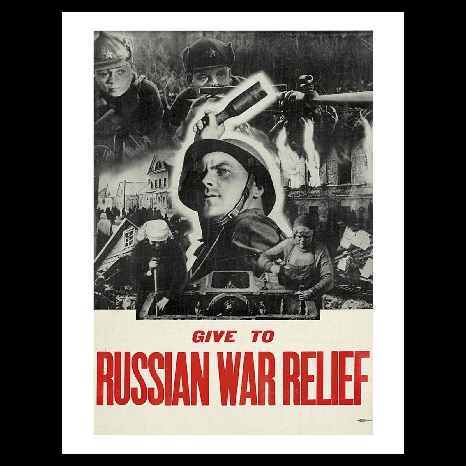Unknown Artist - Aid to Russia Helps Us Give to Russian War Relief Art Card