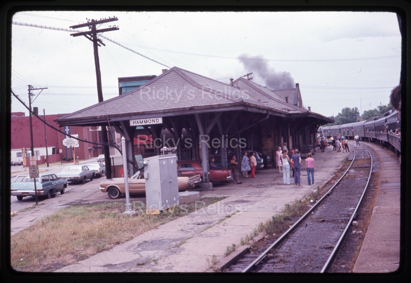 Original Slide NKP Depot/Station Nickel Plate Road Hammond IN 1973
