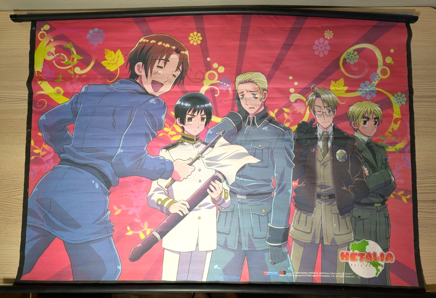 Hetalia Axis Powers Wall Art Scroll Cloth Banner 2008 31 x 43