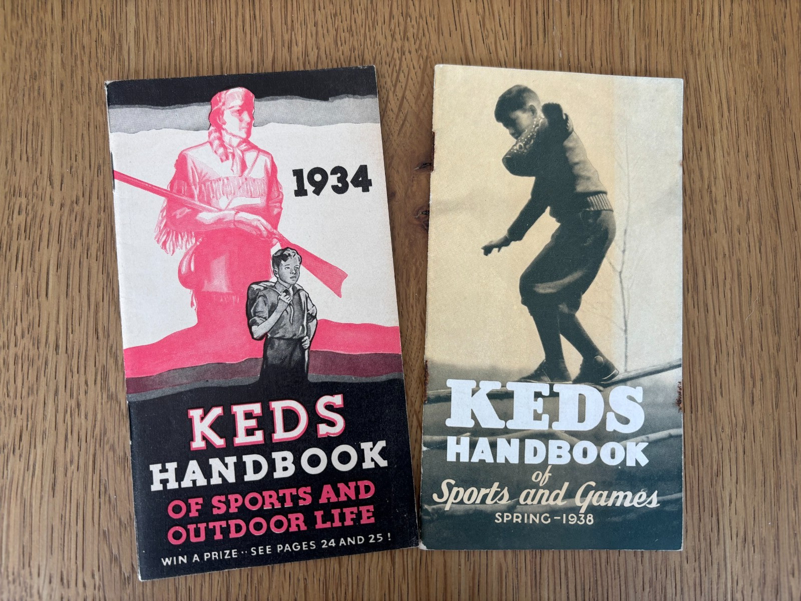 1934 & 1938 KEDS SNEAKERS HANDBOOK SPORT GAMES OUTDOORS BASEBALL FOOTBALL ETC