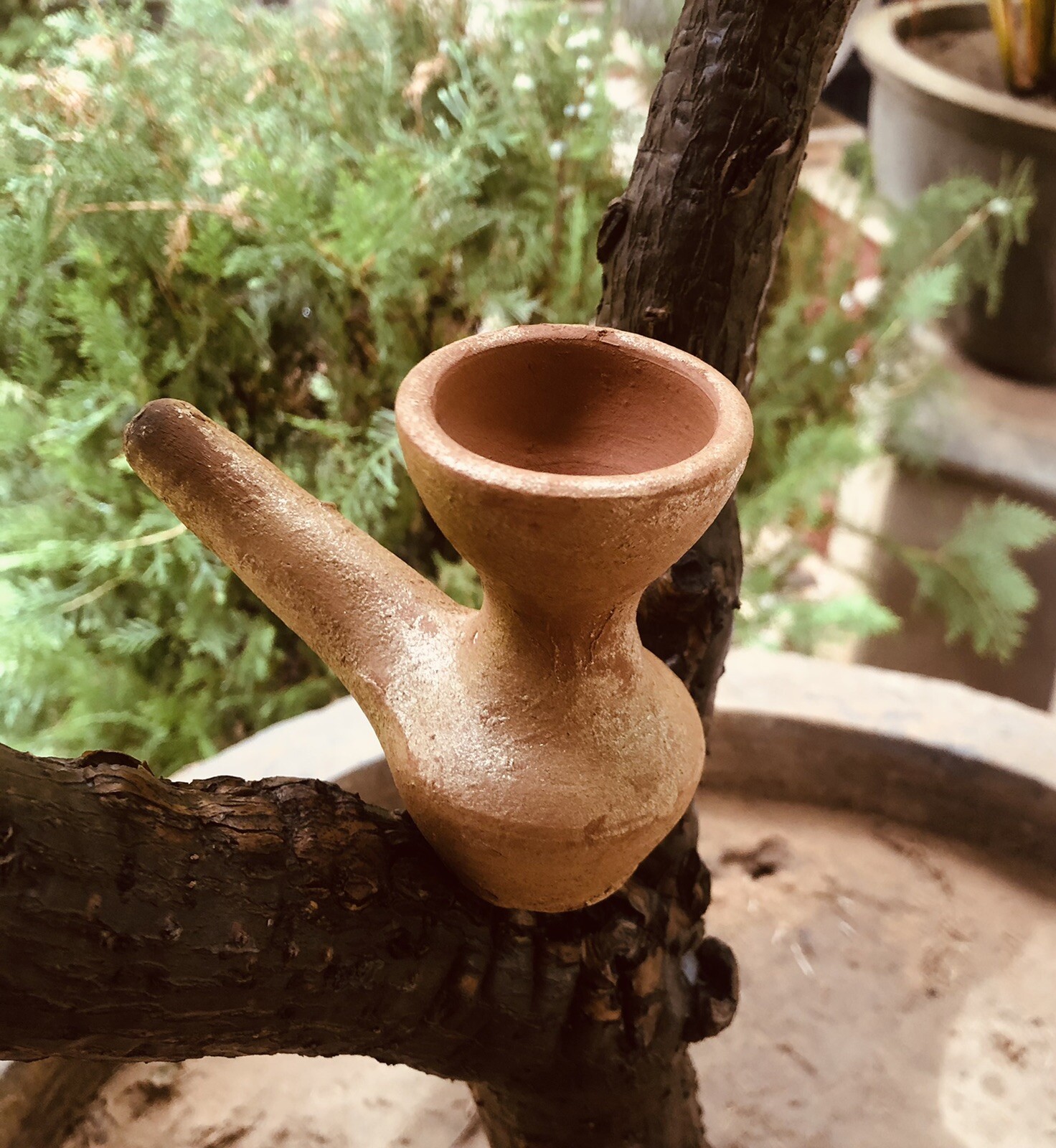 1 PC Handmade Clay Chilam Chillam Chillum Smoking Pipe Terracotta Cigar Hookah