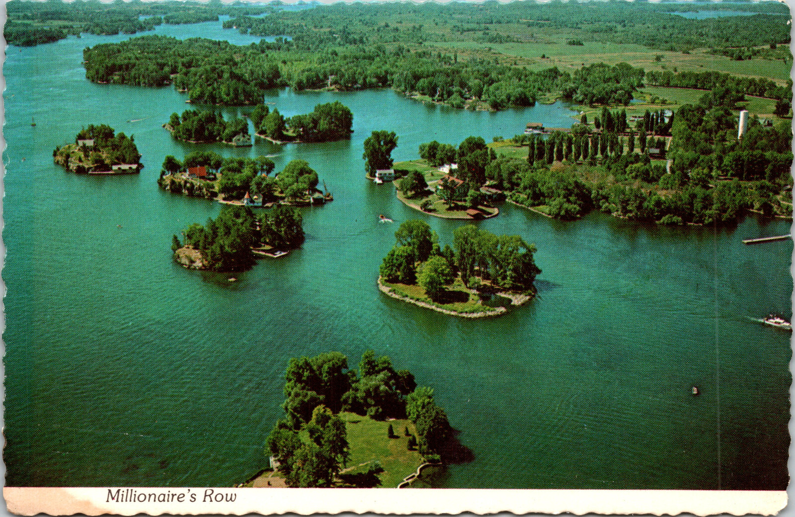 Postcard Millionaire\'s Row 1000 islands New York