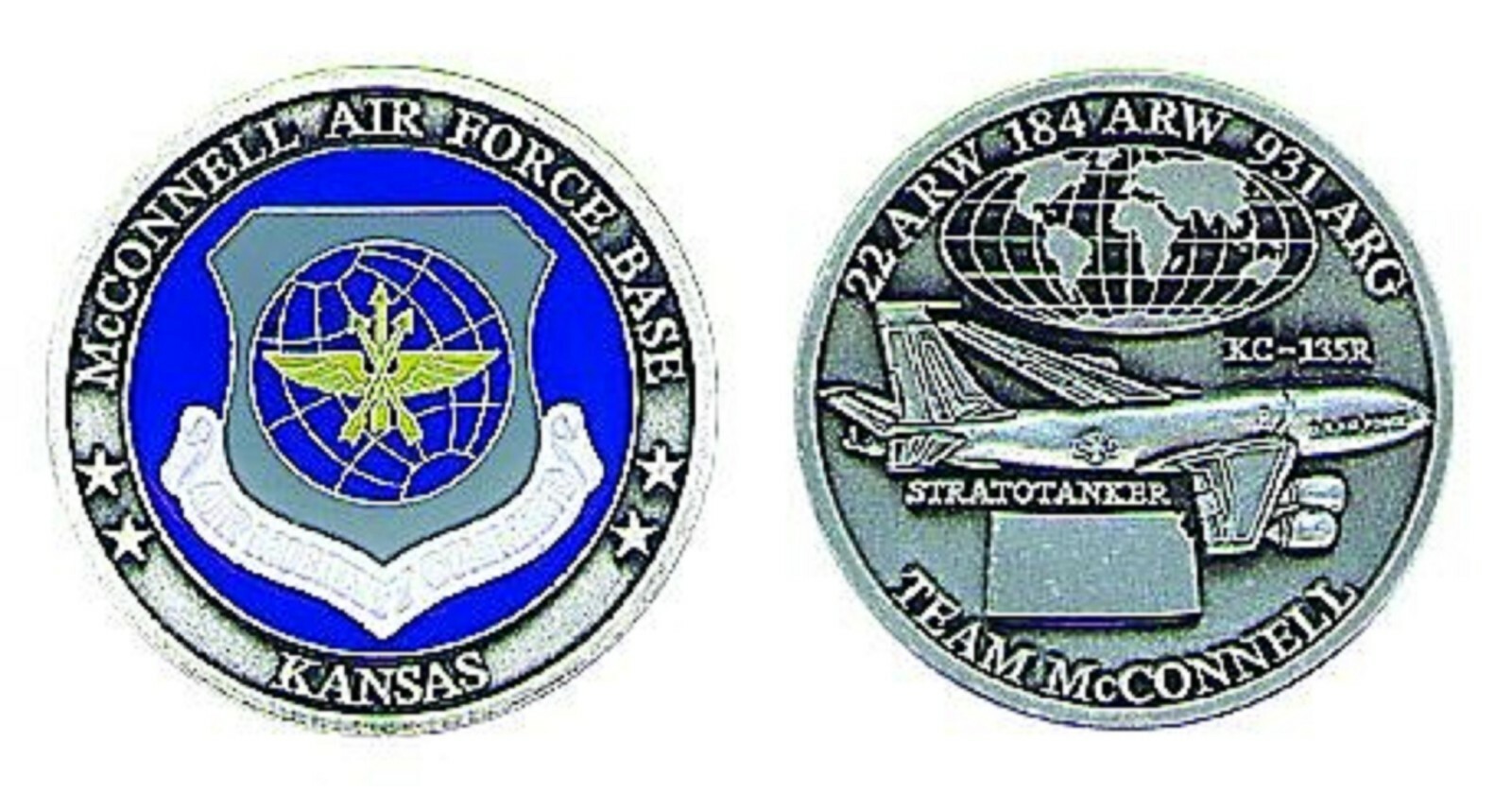 MCCONNELL AIR FORCE BASE TEAM MCCONNELL STRATOTANKER CHALLENGE COIN
