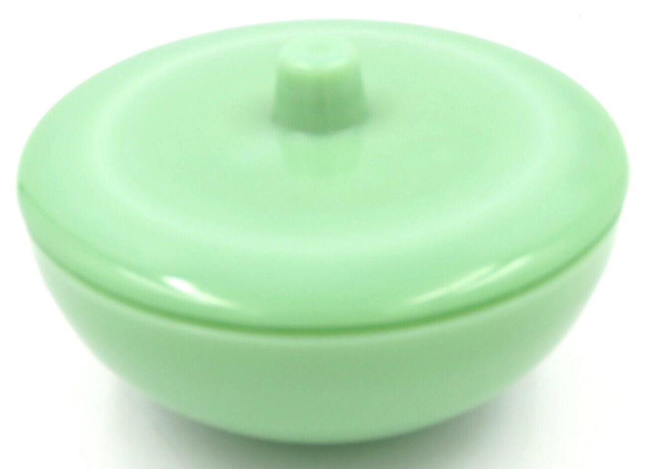 Vintage Jadeite Green Glass Bowl w/ Lid 6\