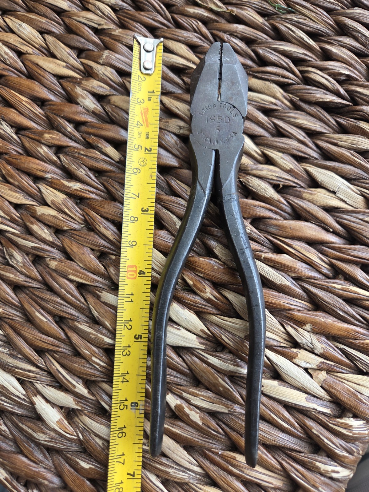 Vintage 1940's Utica Tools 1950-6 Linemans Pliers TL-13 US Army Signal Corps Vintage 1940's Utica Tools 1950-6 Linemans Pliers TL-13 US Army Signal Corps