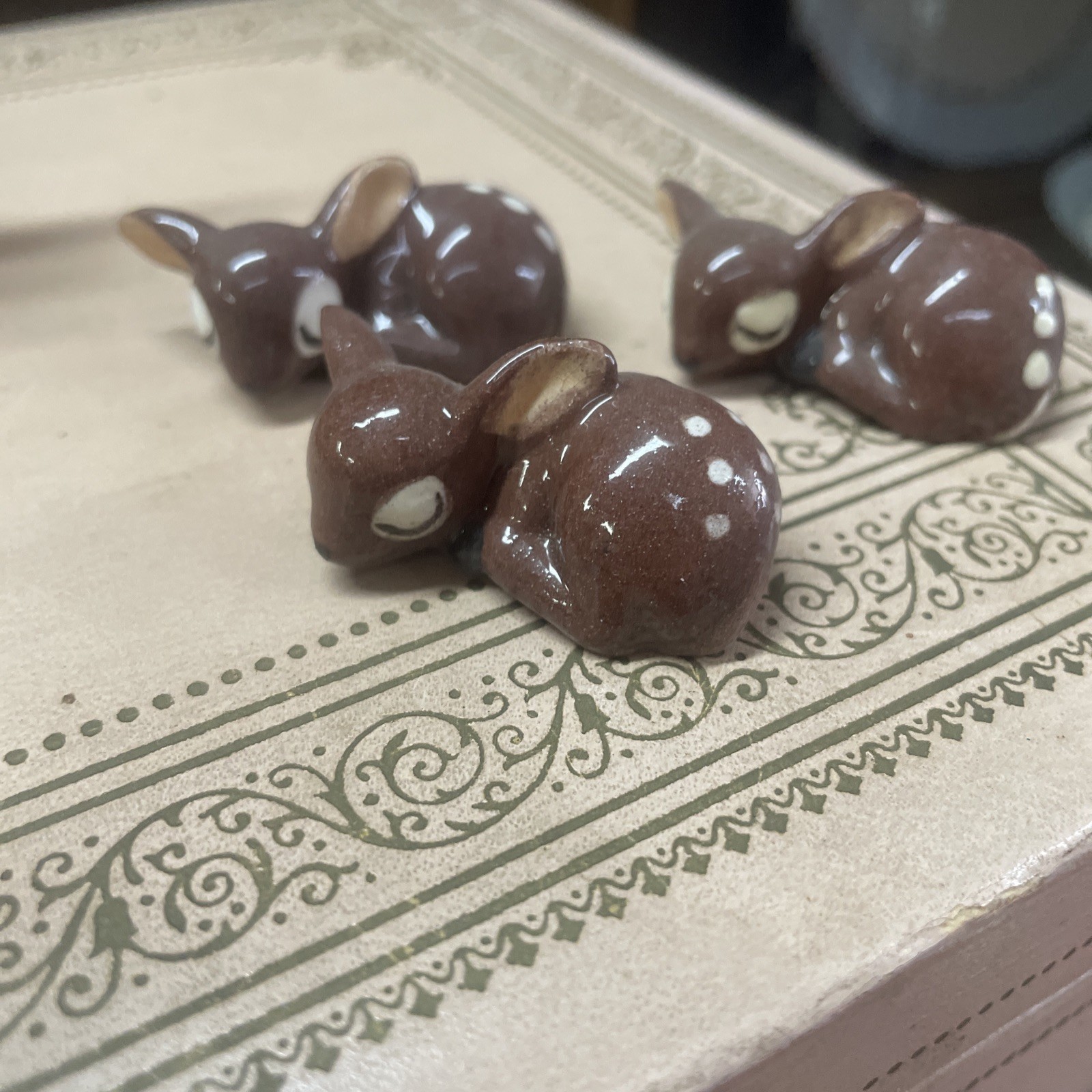 VTG Set of 3 HR Hagen Renaker Miniature 1950s Monrovia Deer Fawn Figurines VTG Set of 3 HR Hagen Renaker Miniature 1950s Monrovia Deer Fawn Figurines