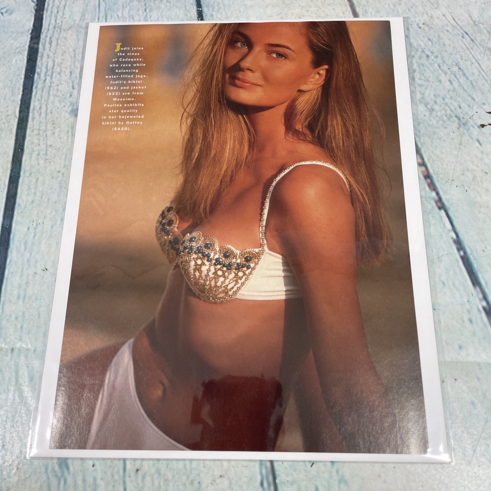 1992 Sexy Lady Legs Hot Body Bikini Vtg Print Ad/Poster Pinup Art Magazine Page