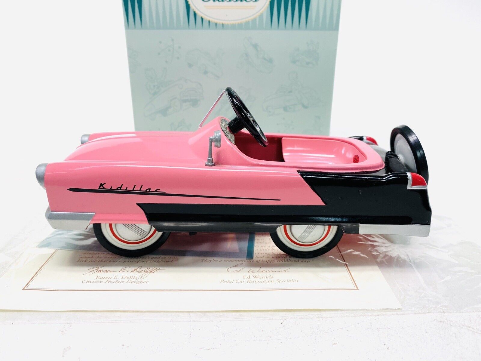 Hallmark Kiddie Car Classics 1956 Garton Kidillac New In Box Pink Pedal Car