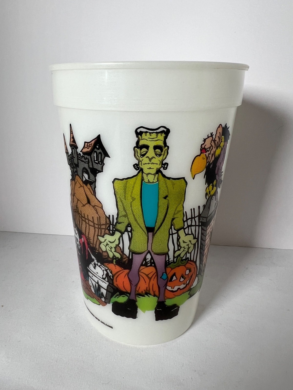 VTG Halloween HANDY ANDY MONSTER CUP Glow in the Dark 1987 Witch Vampire 5.5\ VTG Halloween HANDY ANDY MONSTER CUP Glow in the Dark 1987 Witch Vampire 5.5\