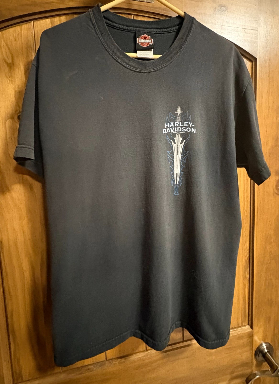 VTG Genuine Harley Davidson Mens Large Black T-Shirt Bartels Los Angeles
