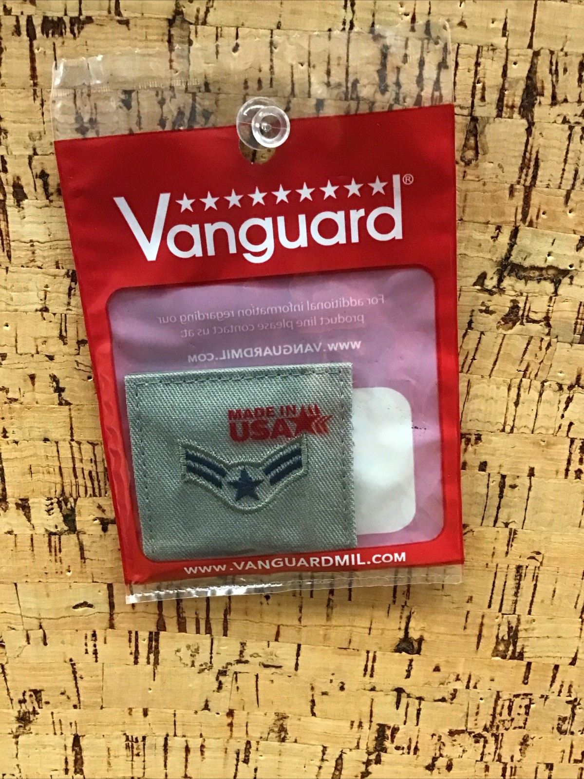Vanguard US Air Force Fleece Tab ABU W/ Hook A1C Airman First Class New UM