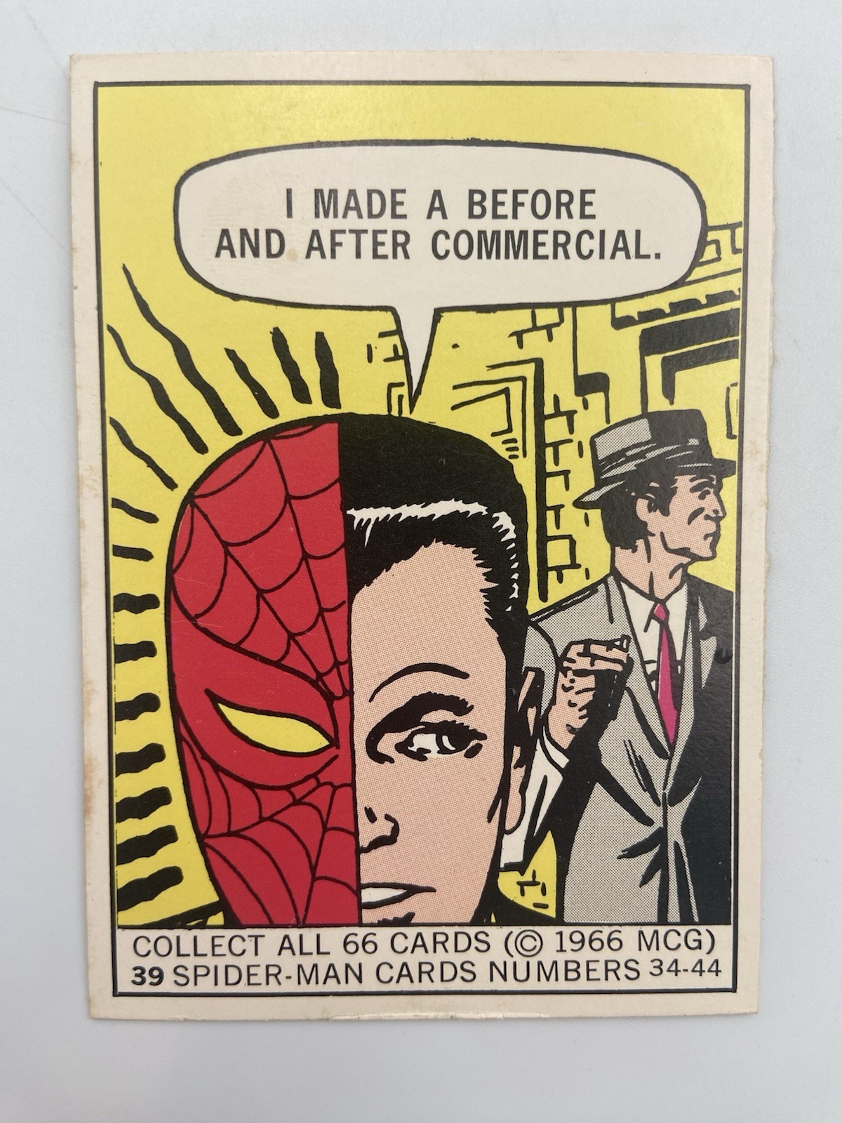 MCG 1966 Donruss Marvel Super Heroes #39 Spider-Man Before and After Steve Ditko