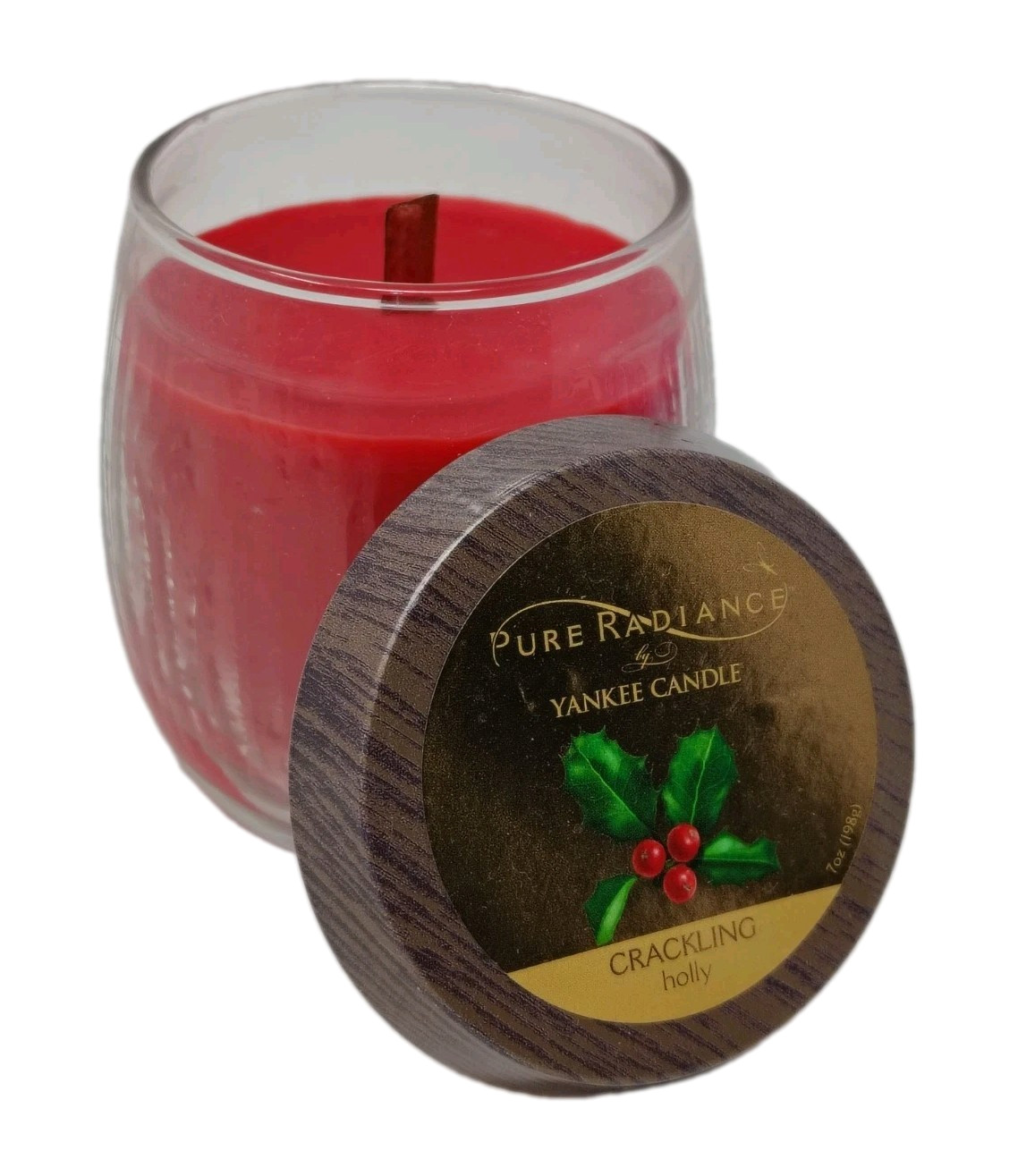 Yankee Candle Pure Radiance Crackling Holly 7oz Jar Candle LumiWick Christmas