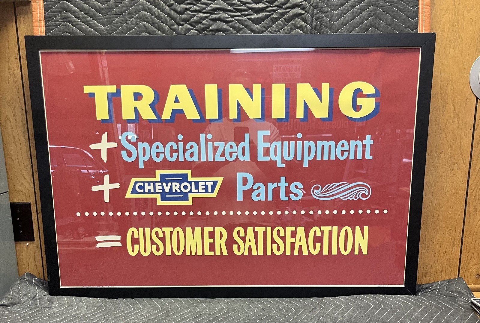 Vintage Framed 1956 Chevrolet Automobile Service Dealer Wall Sign (27.5 x 40) Vintage Framed 1956 Chevrolet Automobile Service Dealer Wall Sign (27.5 x 40)