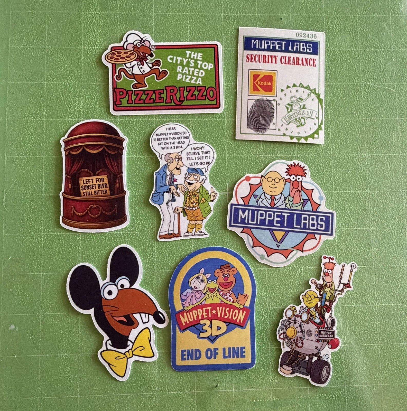 Muppets MuppetVision 3D Farewell Tour 2025 -  Set of 8 Muppet Stickers