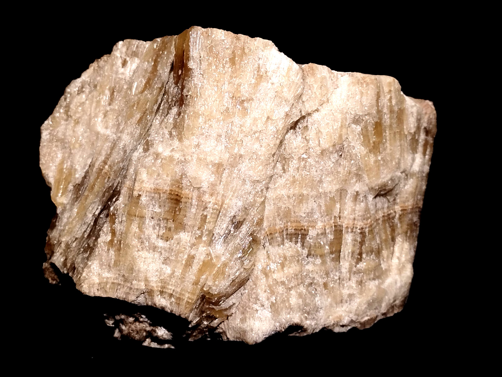 Banded Honey Calcite Specimen - 2.2lb Fortress Keep MO - Glows & Phosphorescent