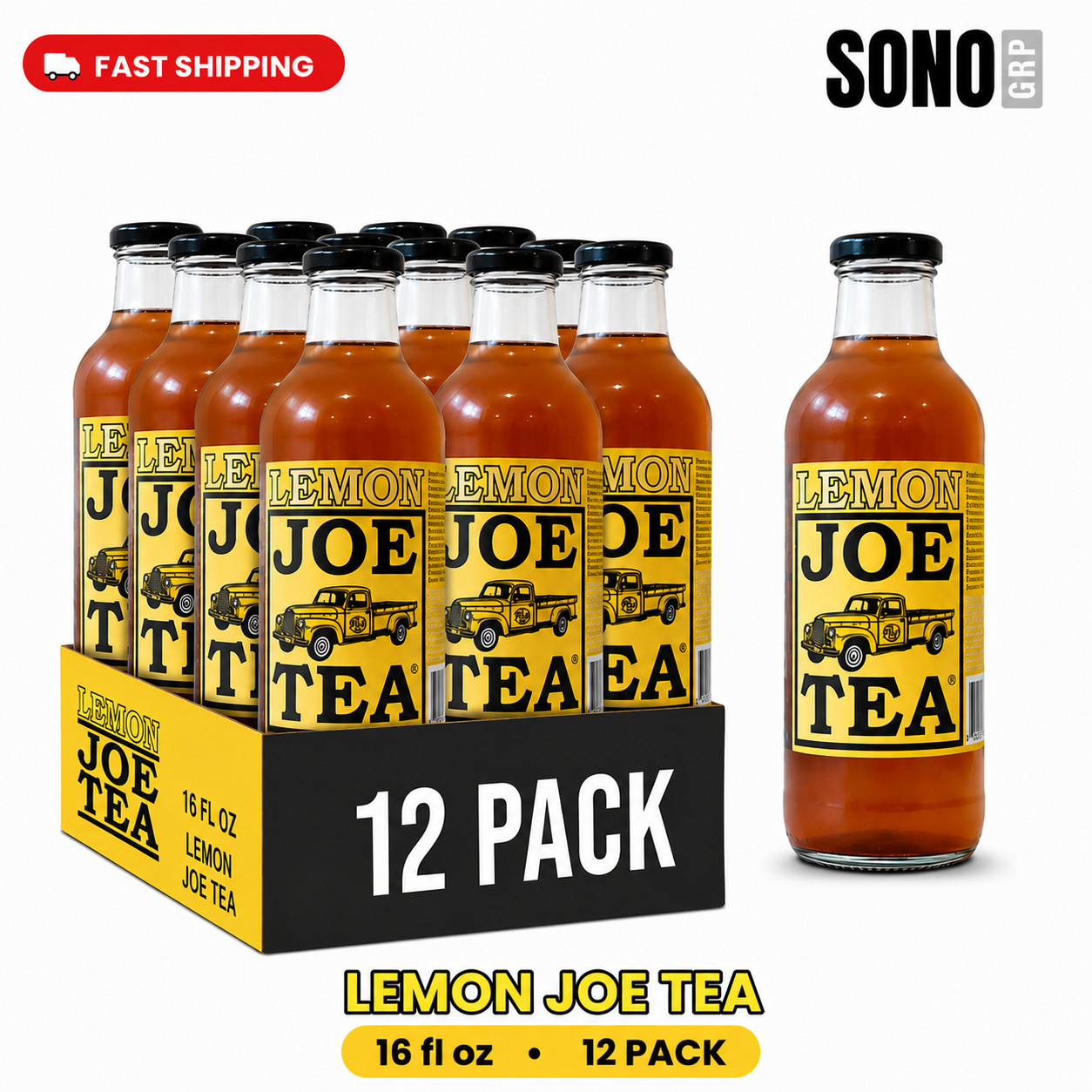 Joe Tea Lemon Tea 20 Fl Oz, 12 Pack Glass Bottles Joe Tea Lemon Tea 20 Fl Oz, 12 Pack Glass Bottles