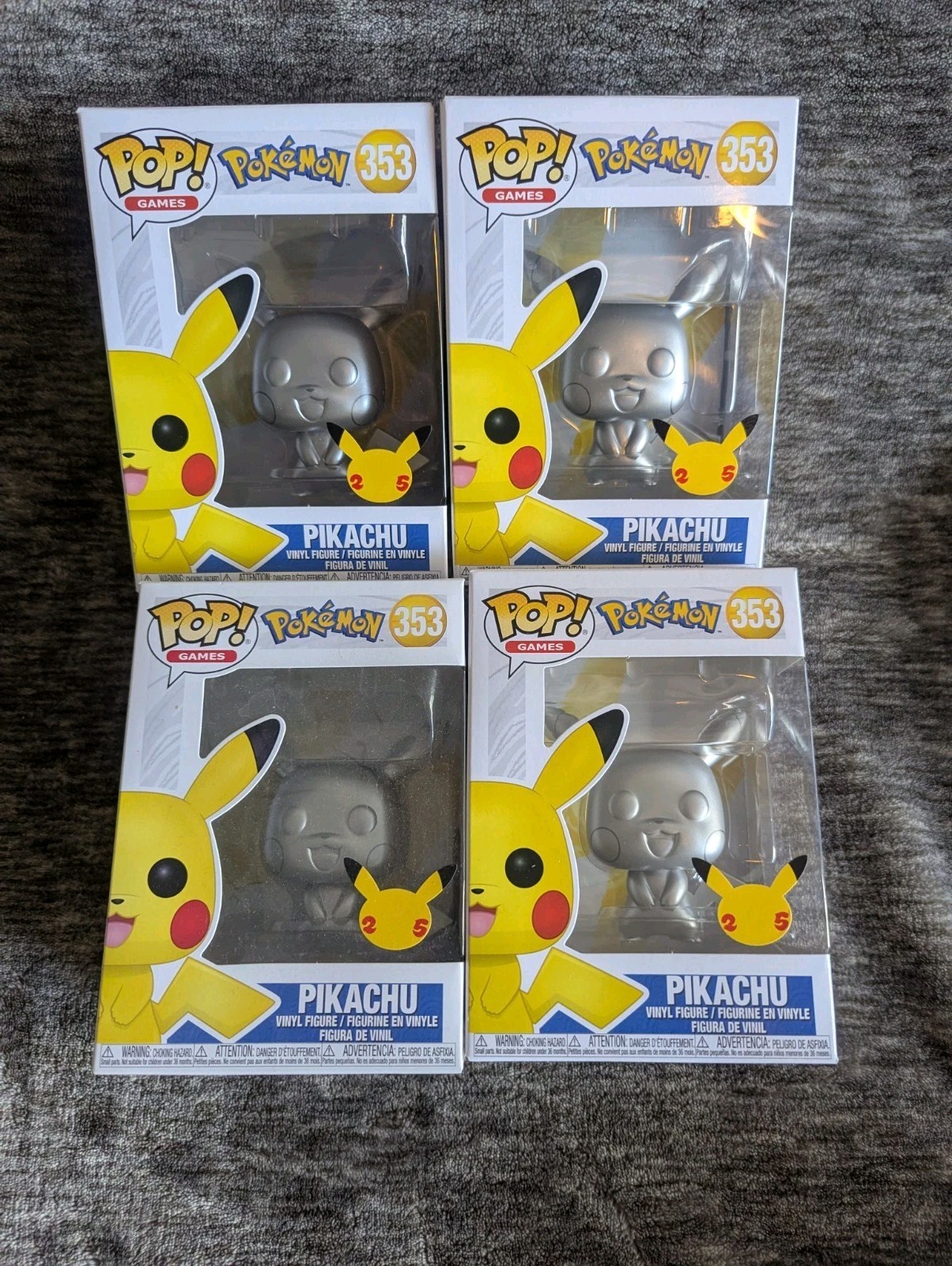 Funko Games: Pokemon - Pikachu 25th Anniversary Metallic - Funko Games: Pokemon - Pikachu 25th Anniversary Metallic -