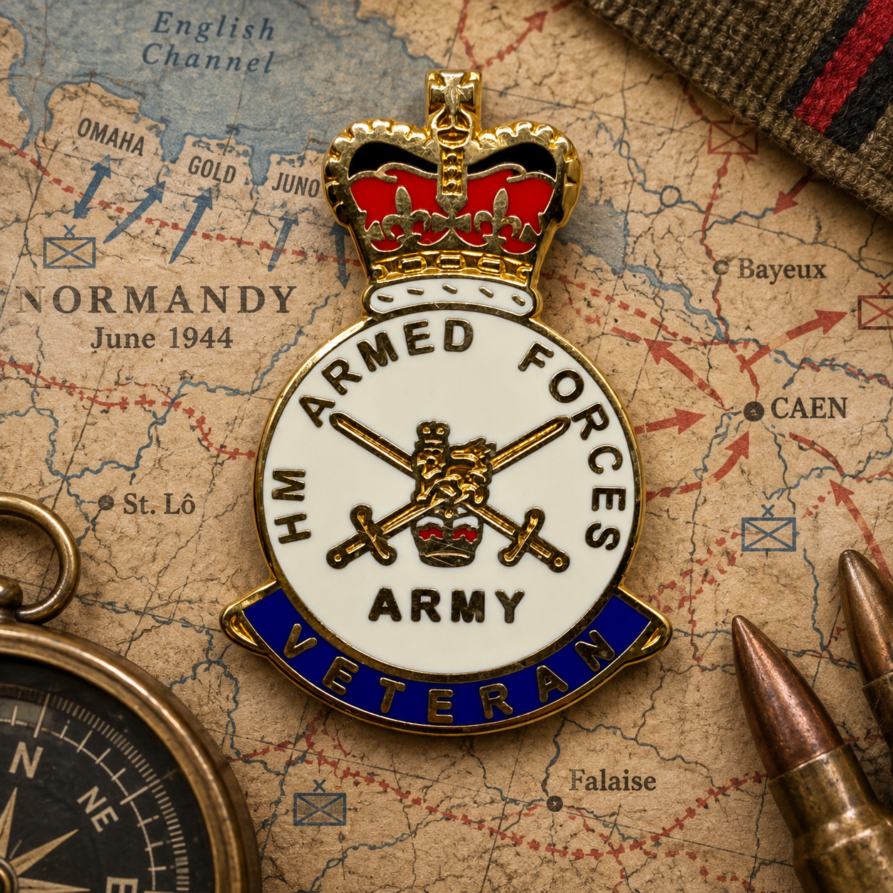 Vintage Armed Forces Army Veterans Badge - in Excellent Condition