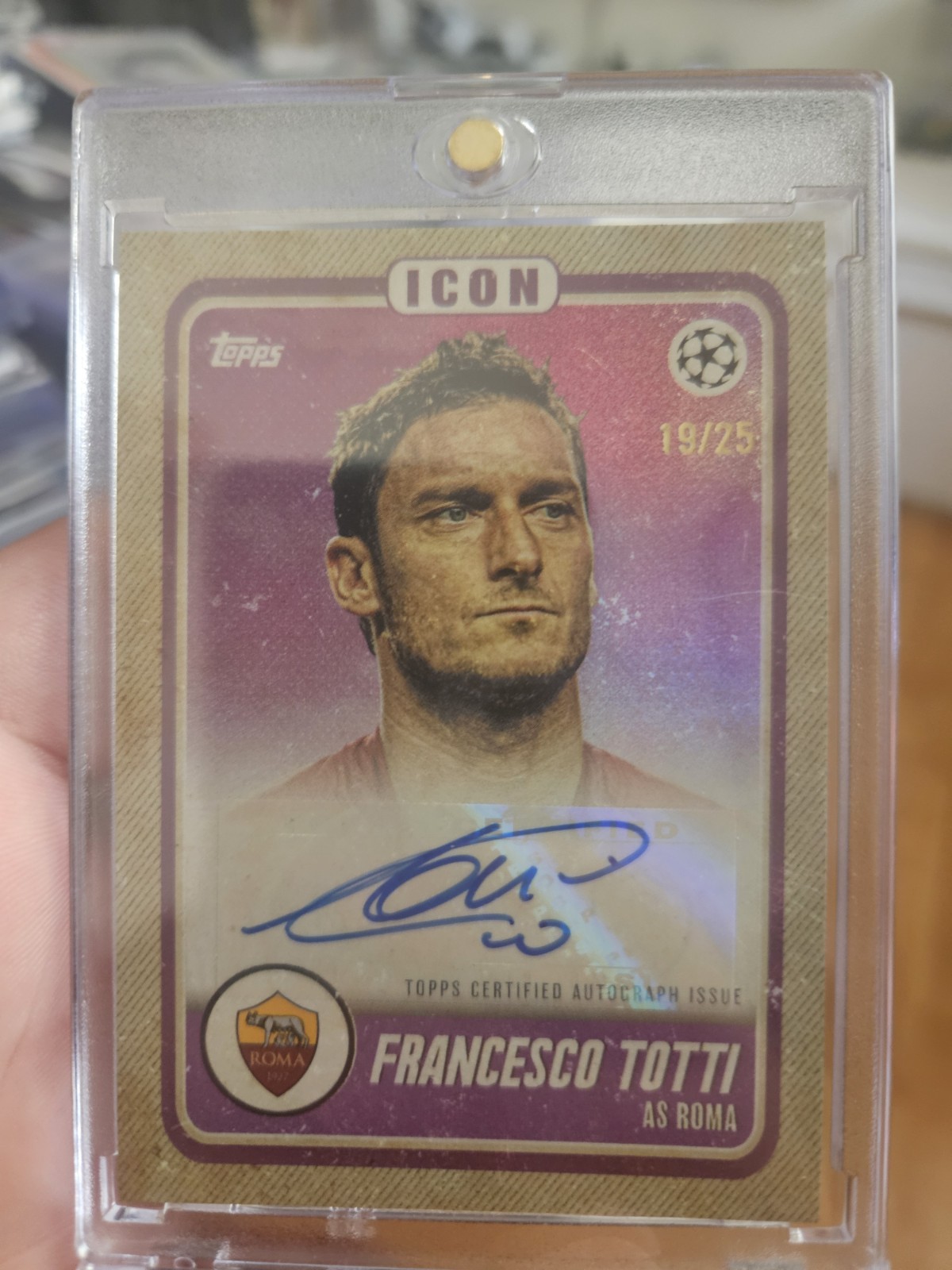 Francesco Totti /25 autograph Rome topps icon
