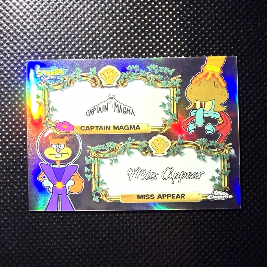Topps 2025 SpongeBob Chrome VI2-7 Dual VIP Miss Appear / Captain Magma Topps 2025 SpongeBob Chrome VI2-7 Dual VIP Miss Appear / Captain Magma