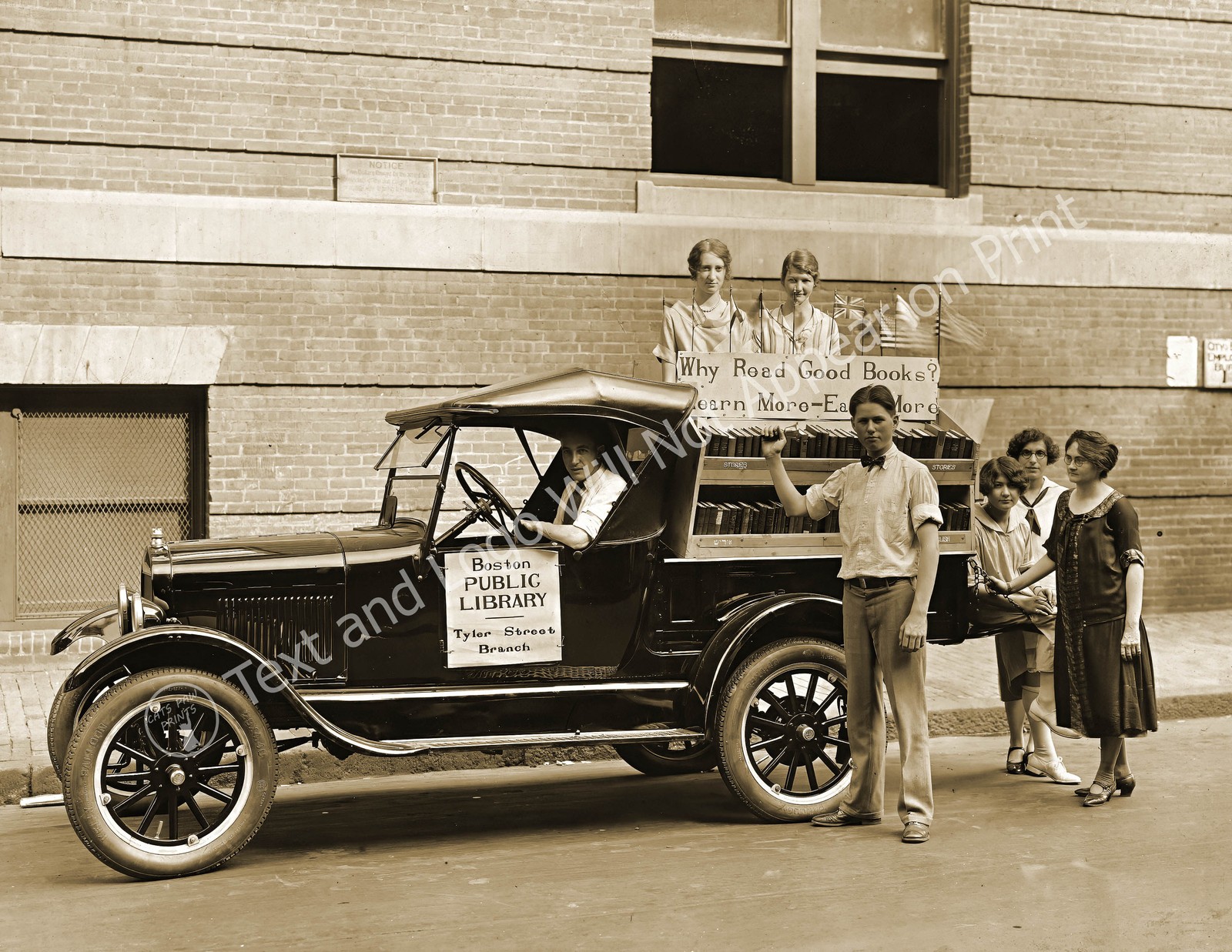 1926 Boston Public Library Book Truck, Boston, MA Vintage Old Photo Reprint 1926 Boston Public Library Book Truck, Boston, MA Vintage Old Photo Reprint