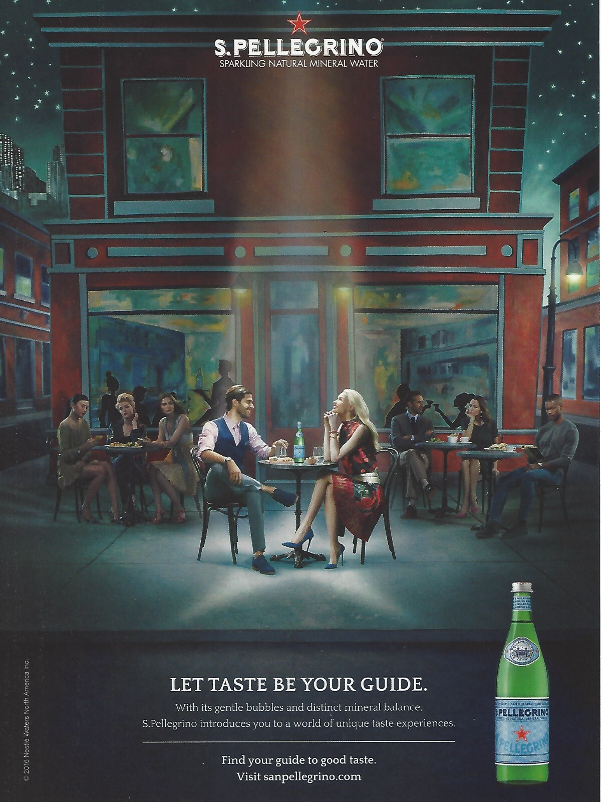 2016 San S Pellegrino Sparkling Mineral Water Beverage print ad advertisement