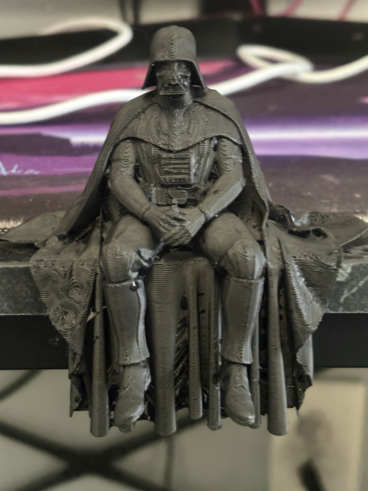 3d Printed Darth Vader Sitting. Star Wars