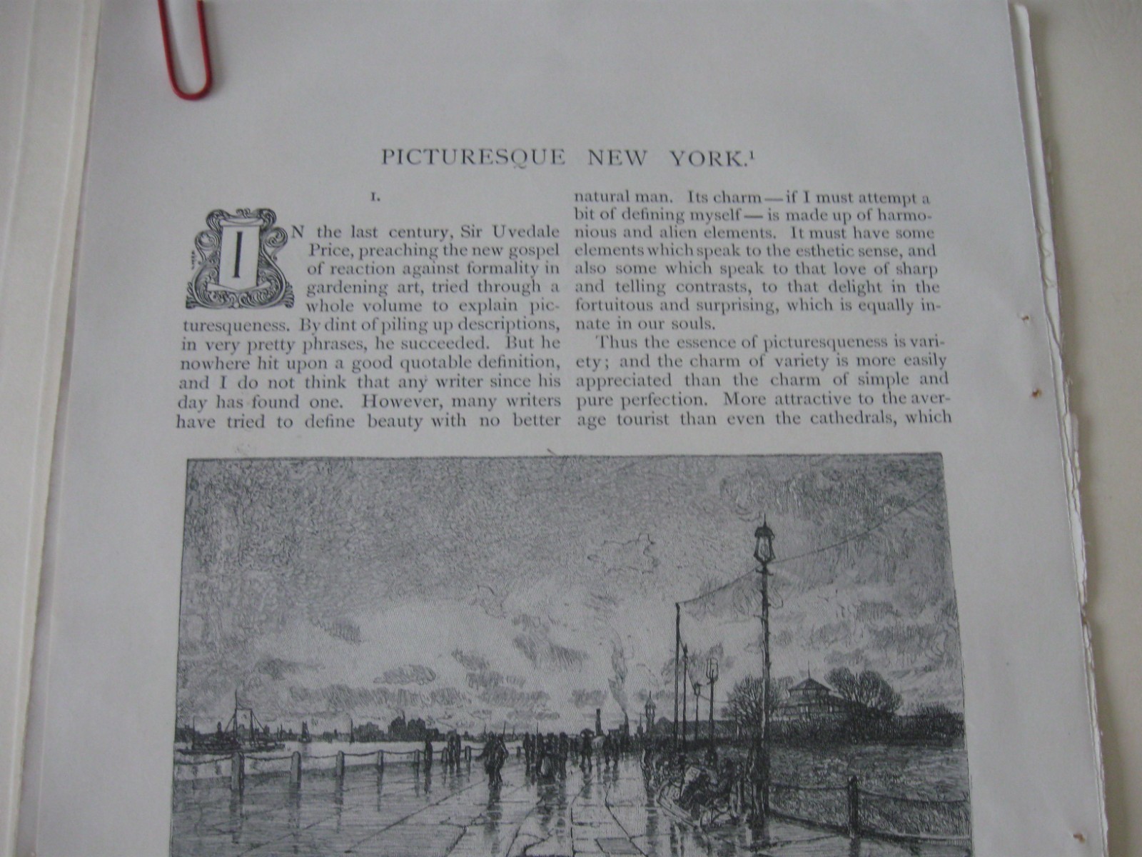 1892 Art Print ENGRAVING / Article - Picturesque NEW YORK CITY NY NYC Architect