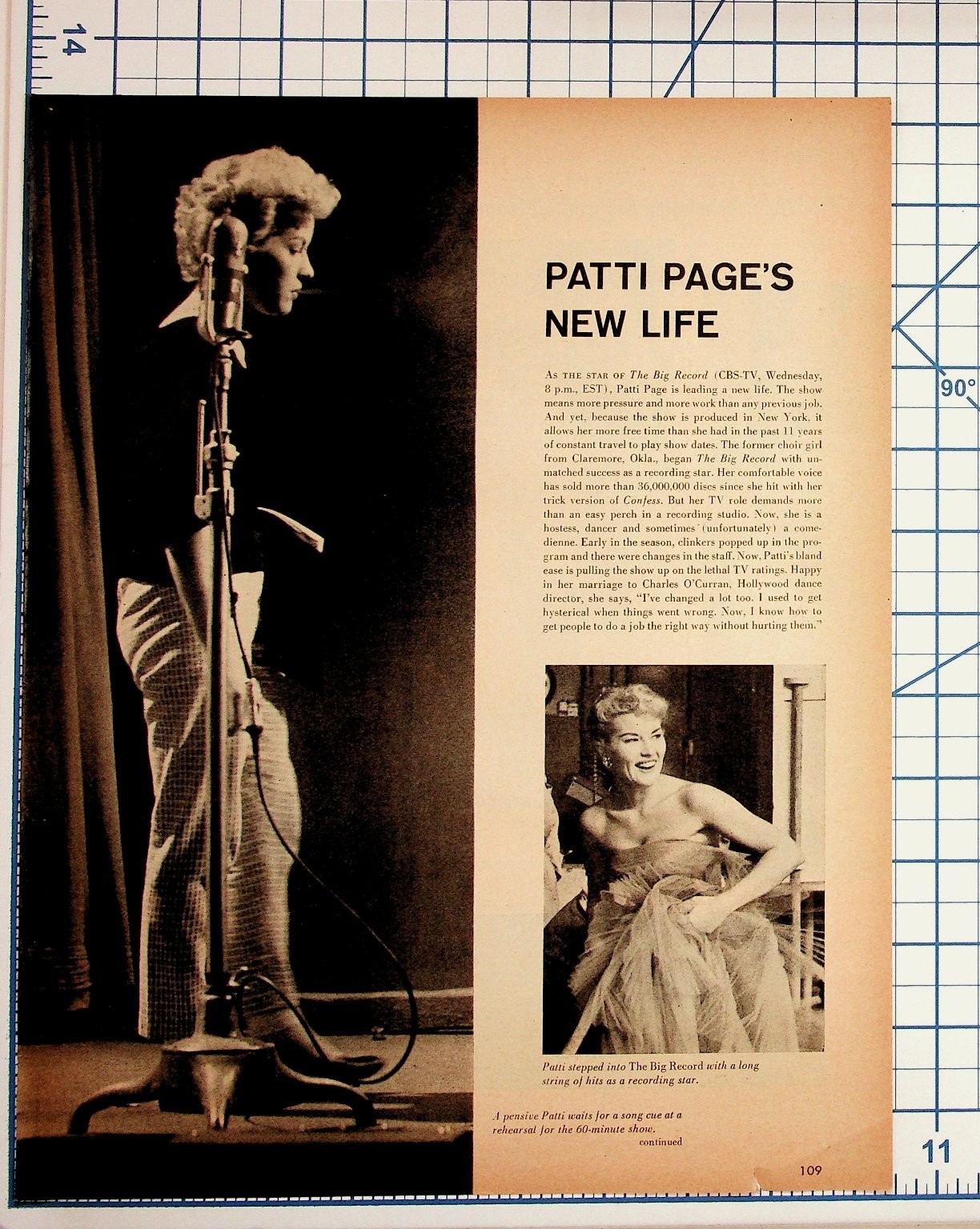 Patti Page\'s New Life Vintage Magazine Article The Big Record CBS TV 1950s Patti Page\'s New Life Vintage Magazine Article The Big Record CBS TV 1950s