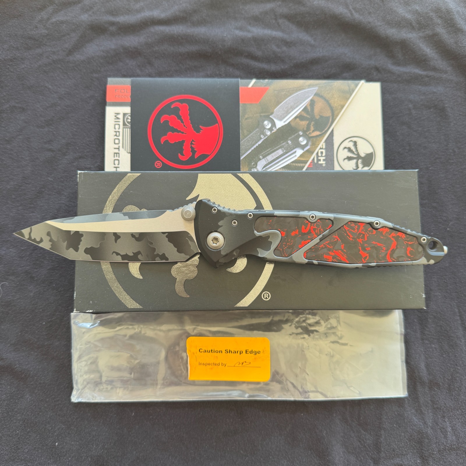 Microtech Socom Elite T/E, Manual, Urban Camo Signature Series, Chad Moss Inlay