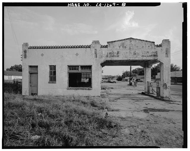 Wisner Louisiana 1930s Sinclair Service Station Natchez St Pine St Intersection
