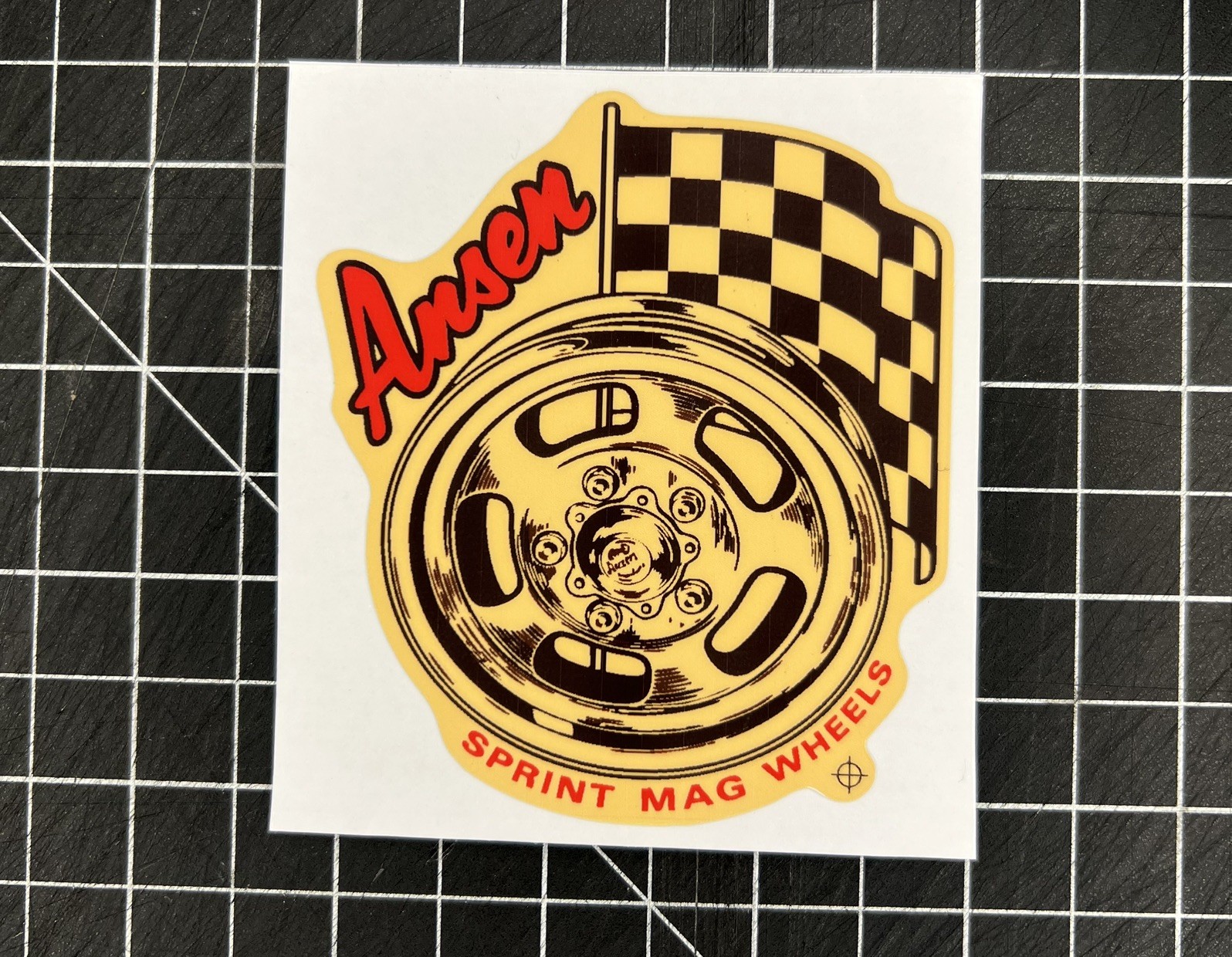  Ansen Sprint Mag Wheels Vintage Style Racing Decal Sticker Hot Rod