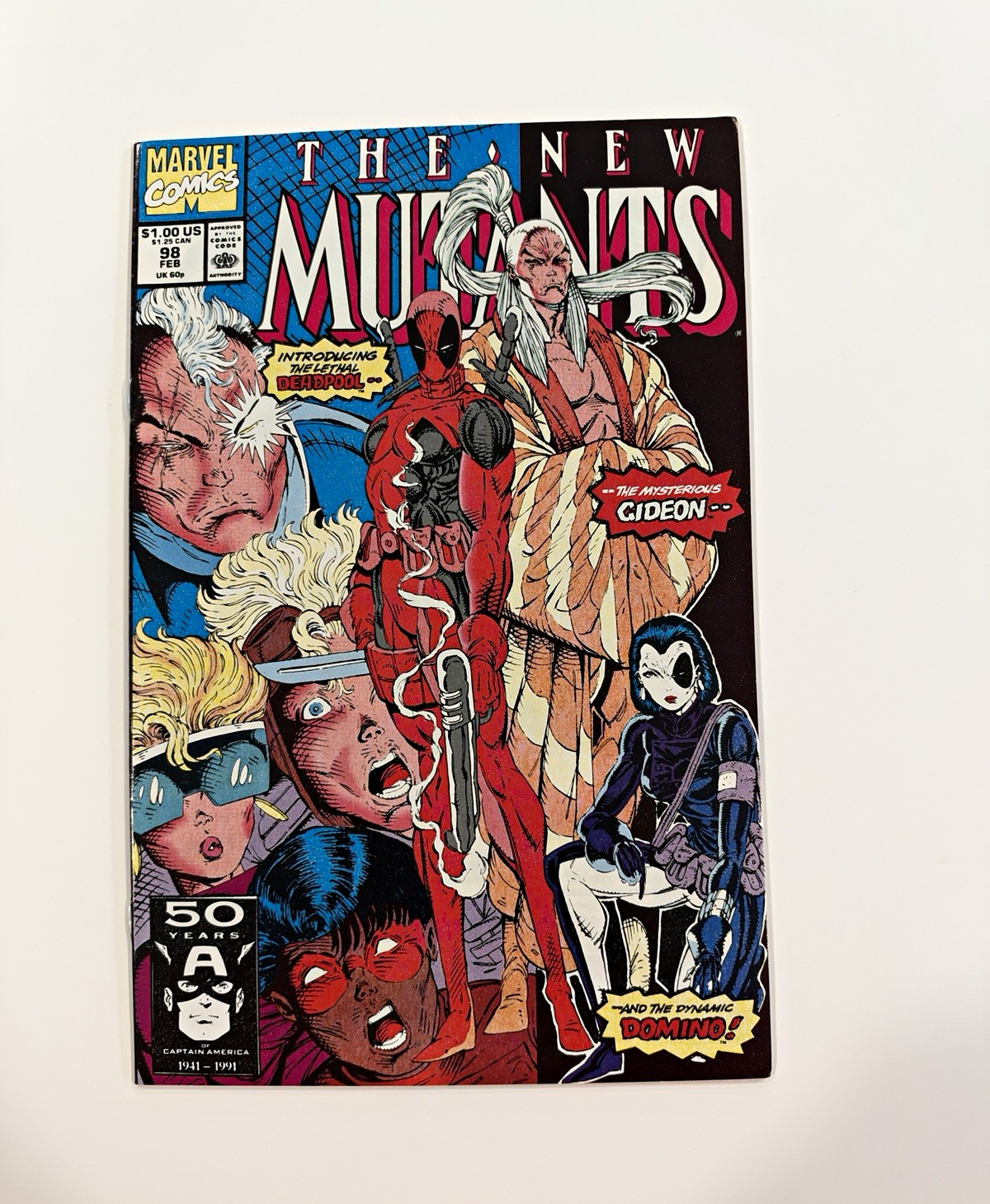 Marvel Comics The New Mutants #98 First Character Appearance Deadpool Domino Marvel Comics The New Mutants #98 First Character Appearance Deadpool Domino