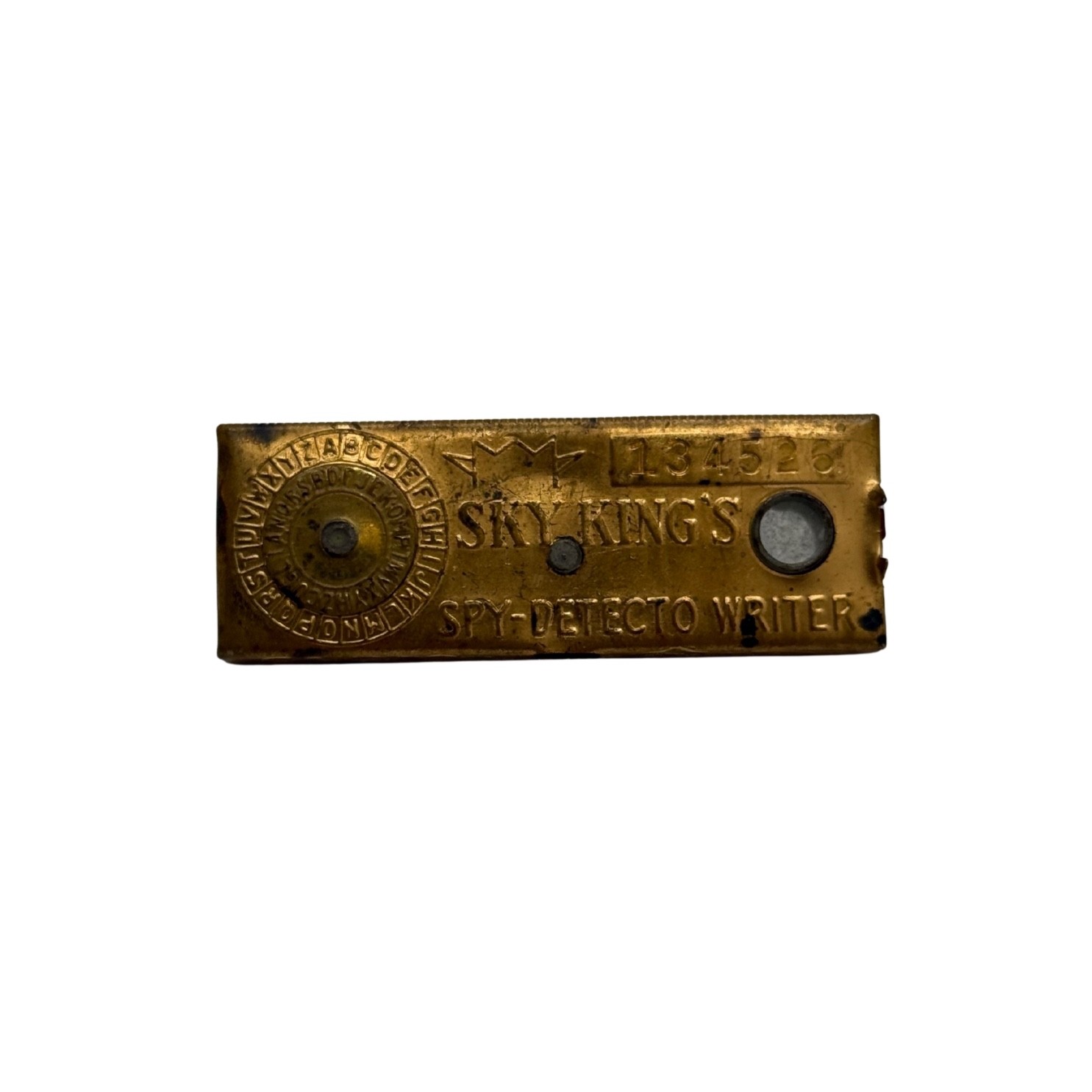 Vintage 1940s Sky King Spy-Detecto Writer Secret Code Cipher Premium Ring Toy Vintage 1940s Sky King Spy-Detecto Writer Secret Code Cipher Premium Ring Toy