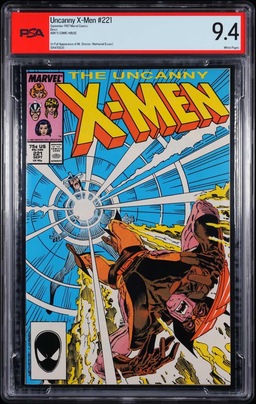 Uncanny X-Men #221 PSA 9.4 1987 1st app. Mr. Sinister