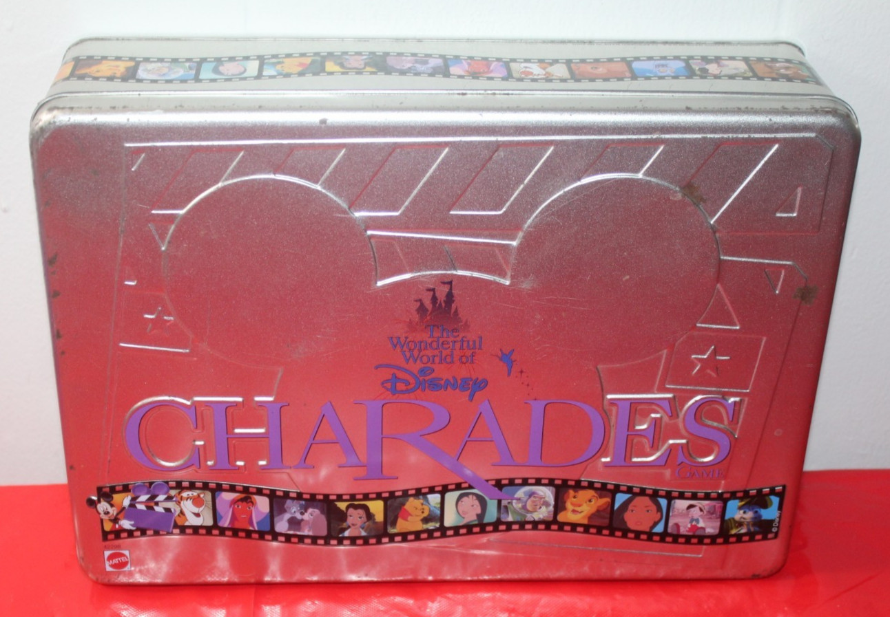 Mattel Wonderful World of Disney Charades Game in Tin Box, Disney Theme Complete Mattel Wonderful World of Disney Charades Game in Tin Box, Disney Theme Complete