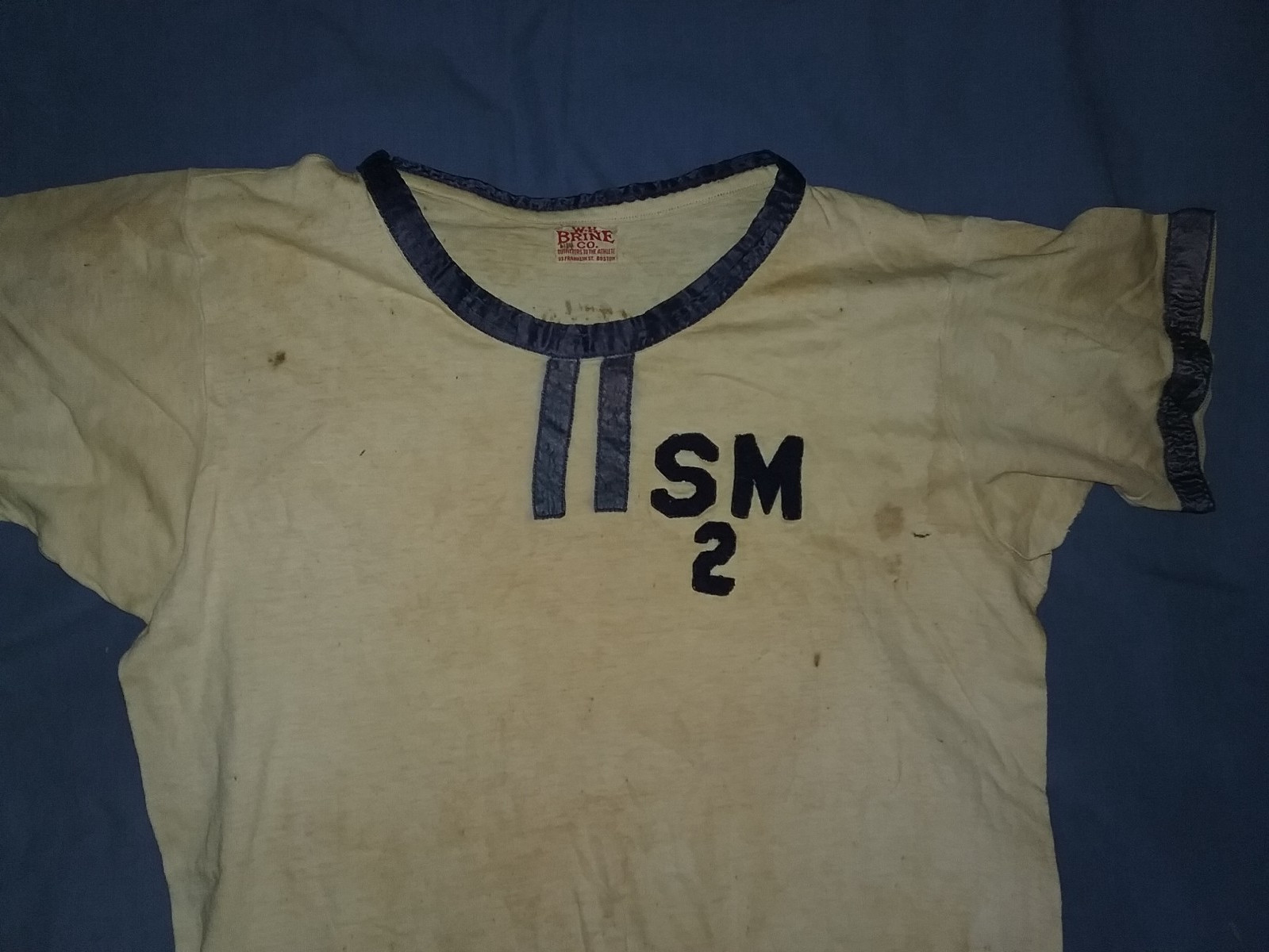 Vtg 1930s St Mark's School Southborough, MA Varsity Crew Team Ringer T-Shirt VGC