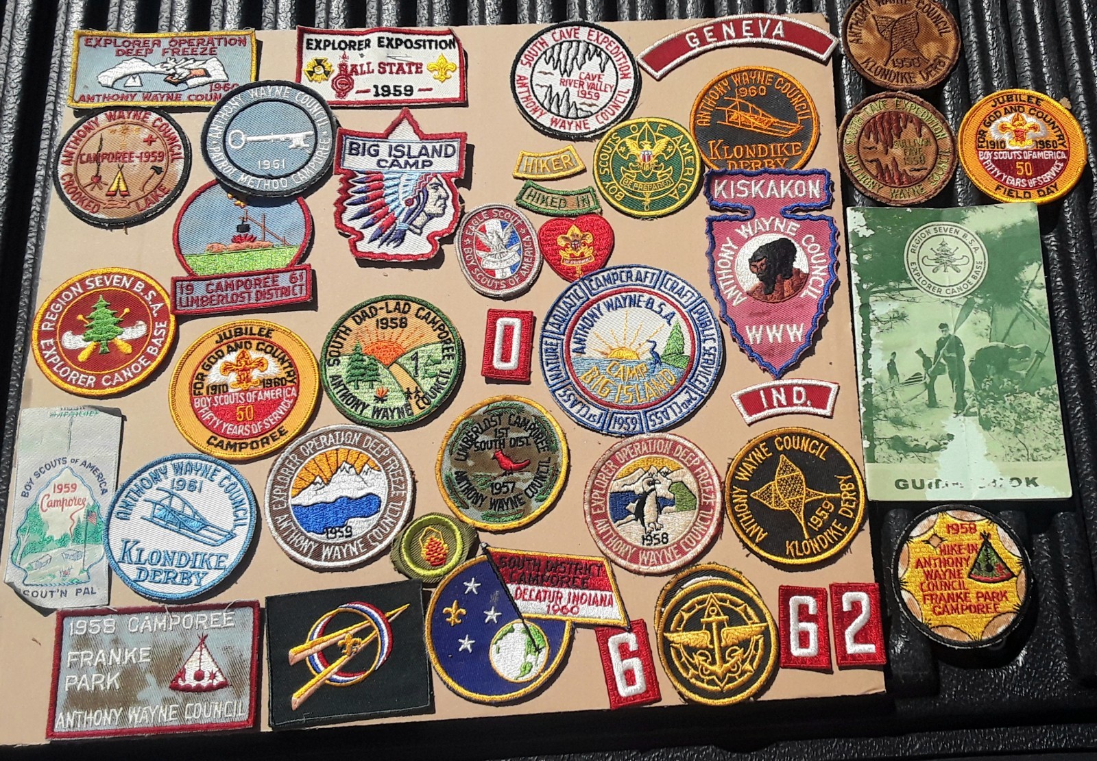 Large 1950s-1960s BSA Boy Scout PATCH LOT Indiana
