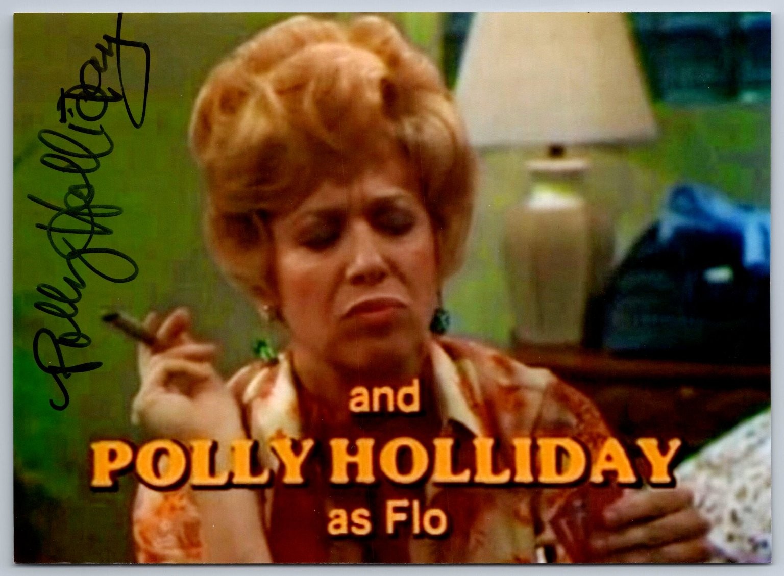 Polly Holliday Autograph Signed Photo Actress Flo Alice TV Show Autographed 5x7