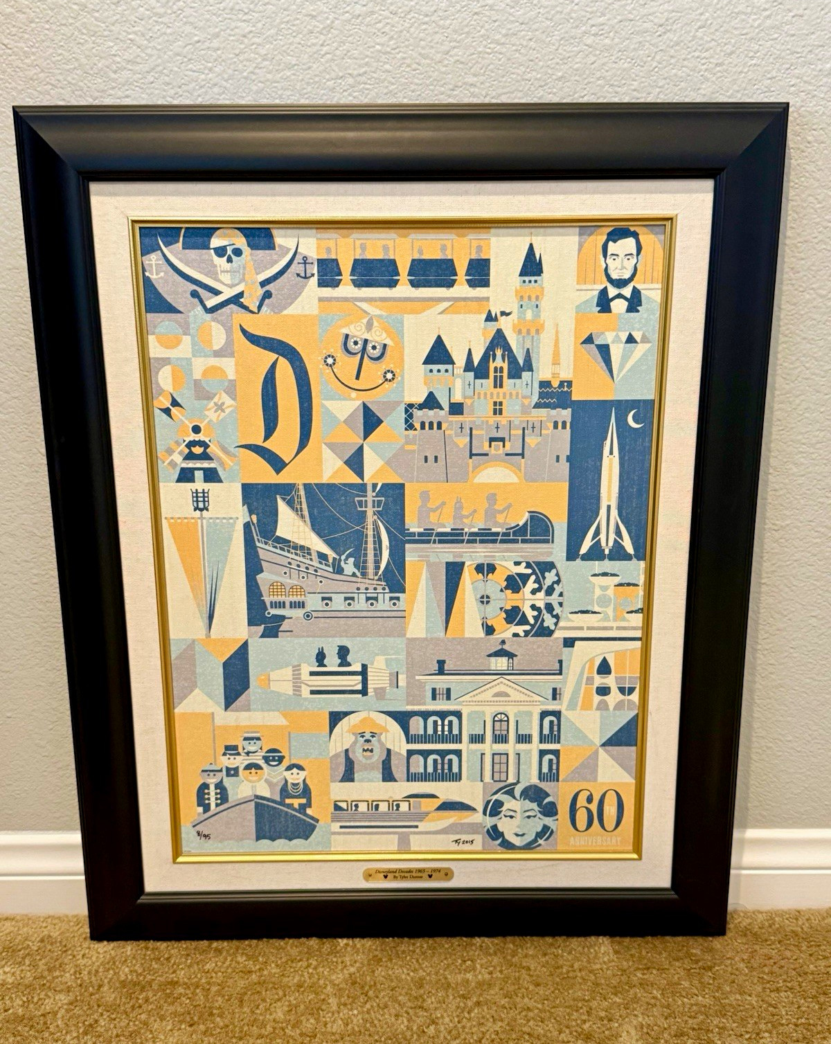 Disneyland Decades 1965-1974 Numbered & Signed Print 2015 LE 8/95 Disneyland Decades 1965-1974 Numbered & Signed Print 2015 LE 8/95