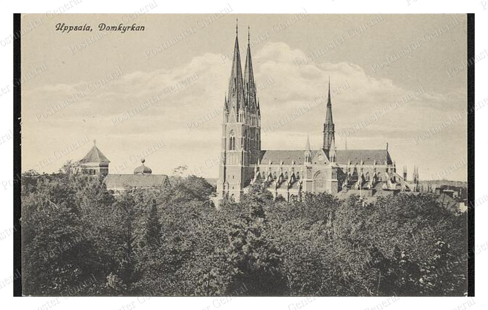 Uppsala Sweden Cathedral Spires Standard Postcard COPY RPPC