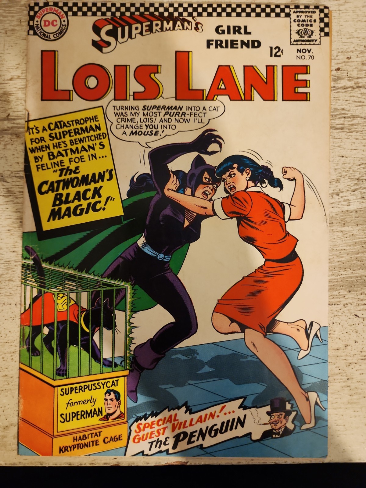 Superman's Girl friend lois lane # 70, 1ST silver Age Appearance Of Catwoman 4.5 Superman's Girl friend lois lane # 70, 1ST silver Age Appearance Of Catwoman 4.5