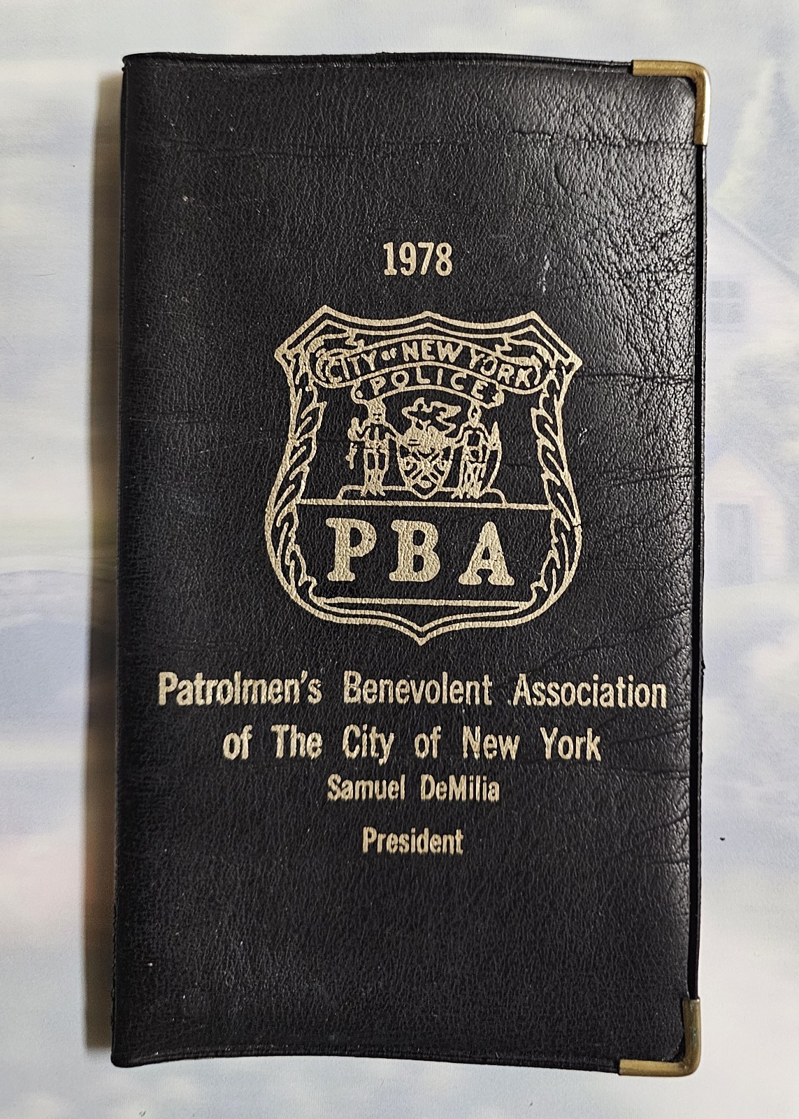 1978 NYC Patrolmen's Benevolent Association Bankbook / Checkbook Cover / Vintage