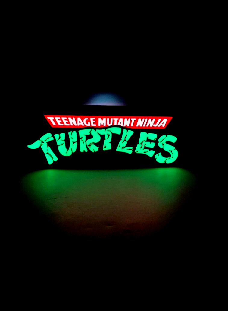 TMNT Teenage Mutant Ninja Turtles LED Sign Light Box Lamp USB Powered 3D Print