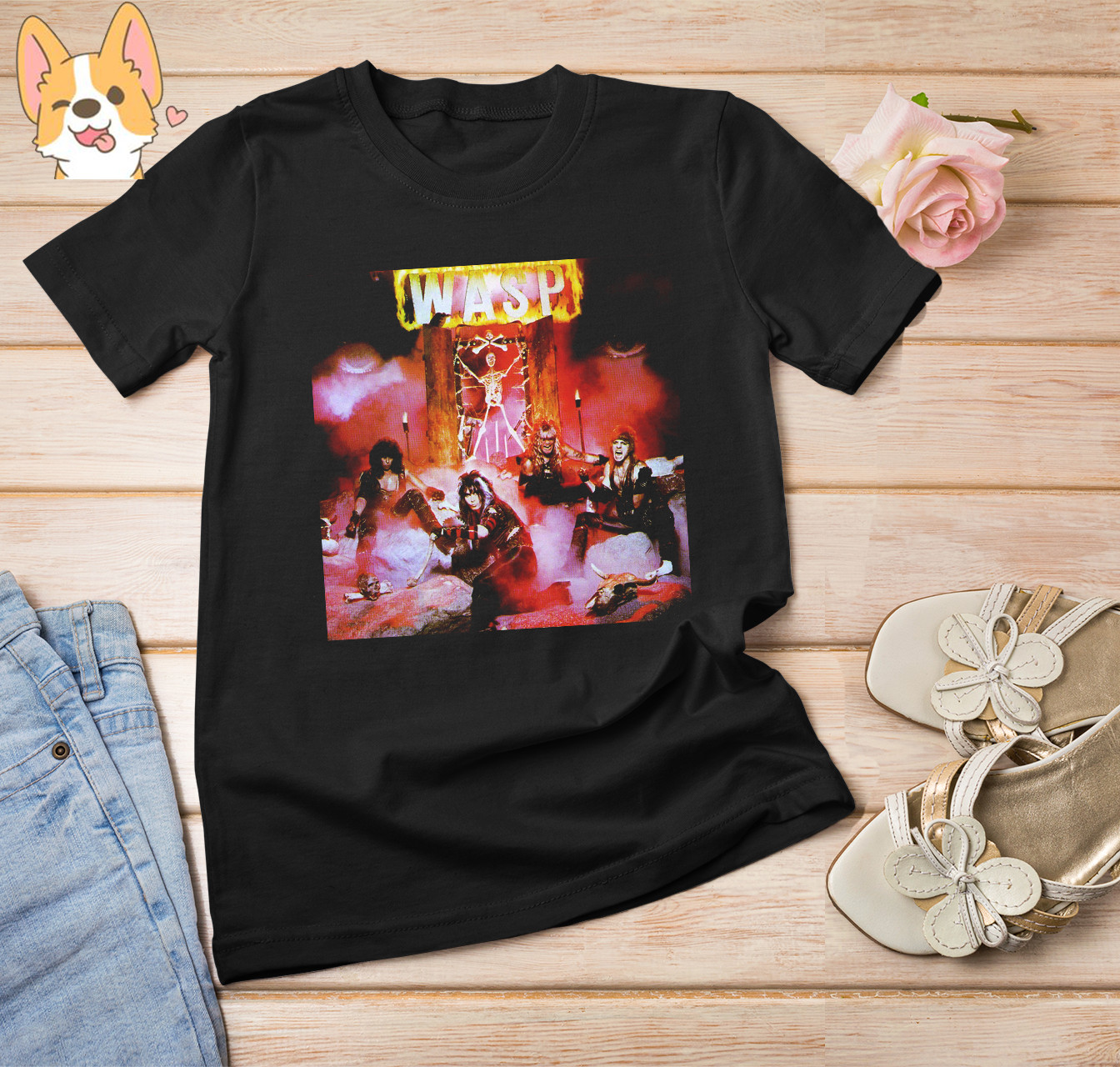 Rare WASP 1984 Black Men All size Shirt Gift For Fan
