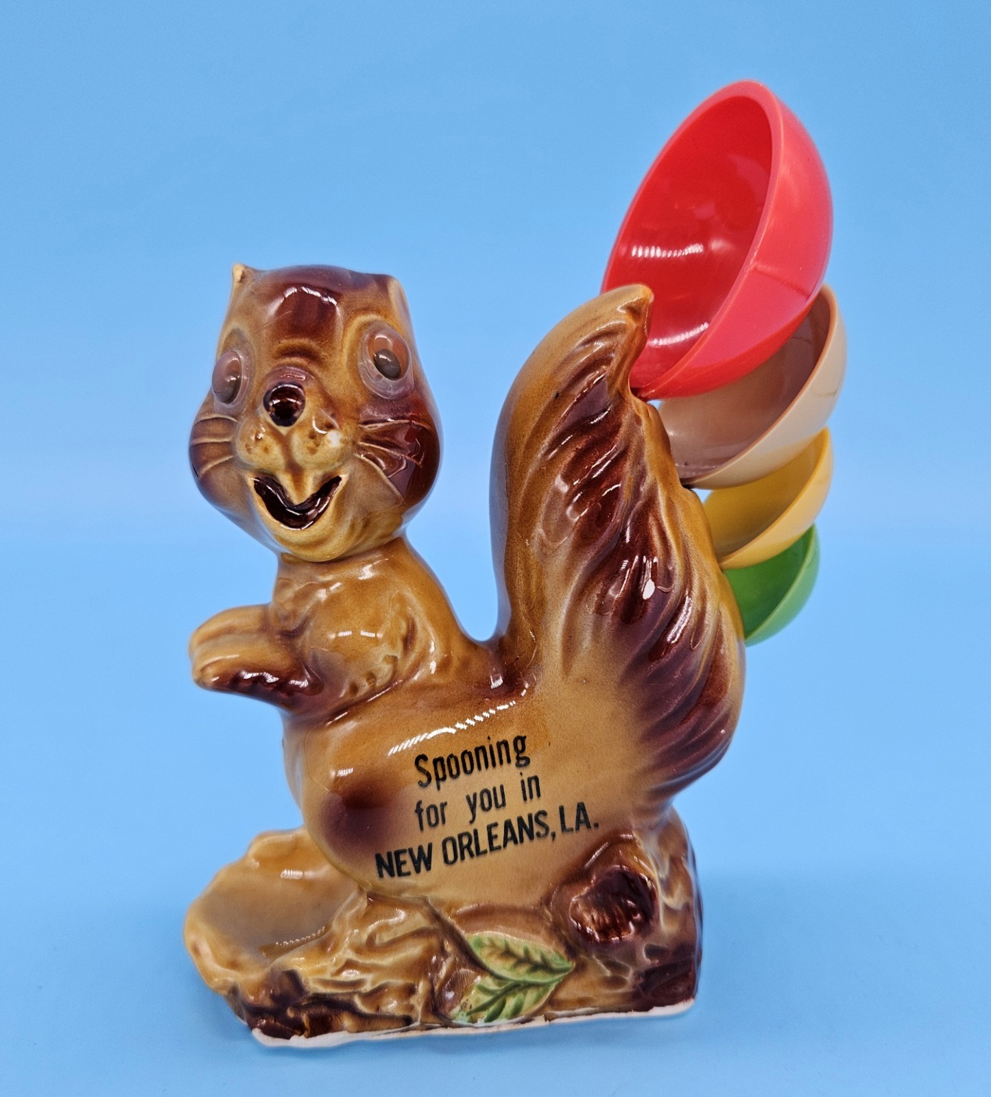 Vintage Souvenir Squirrel Spooning For You In NEW ORLEANS Kitschy Granny Core
