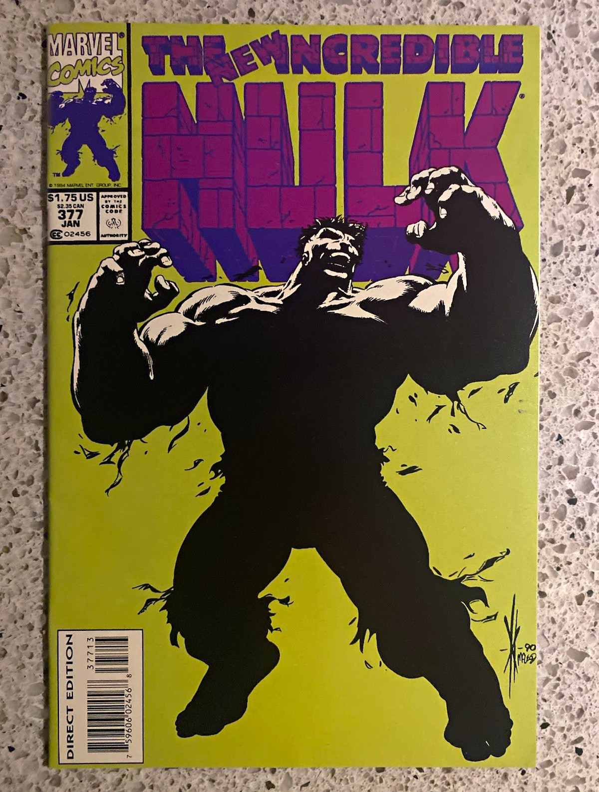 The Incredible Hulk #377 3rd Printing direct Edition Rare NM Marvel Comics MCU